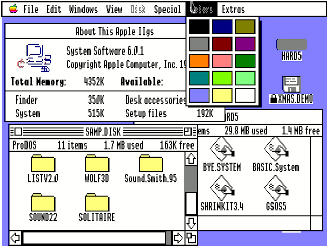 Apple GS/OS desktop (1986)